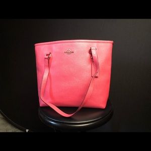 Small Saffiano North South Coach Tote